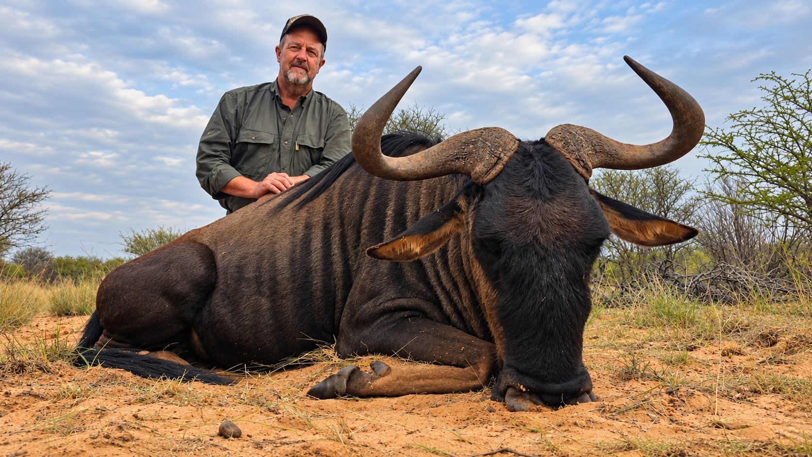 Blue wildebeest trophy hunt