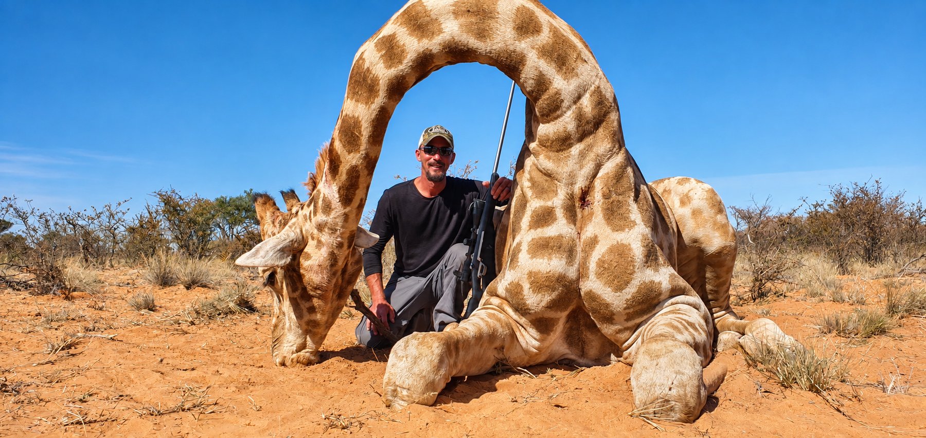 Giraffe trophy hunt