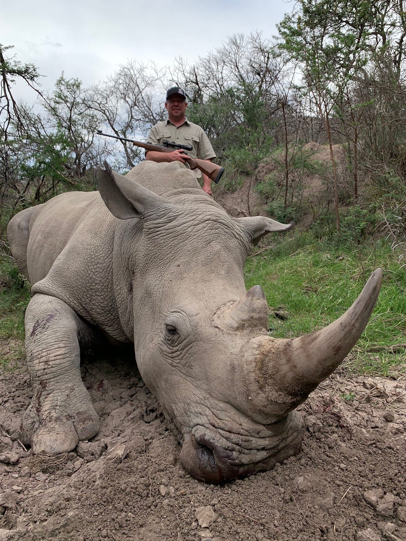 White rhino trophy hunt